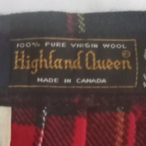 Vtg 60'S Highland Queen plaid du Quebec tartan 100% virgin wool skirt no size ta - Picture 8 of 10